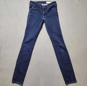 Diesel Doris Super Slim Skinny Regular Waist Washed Black Stretch 25 Italy